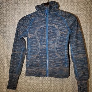 Lululemon Scuba Space Dyed Hoodie SIZE 4 heathered blue